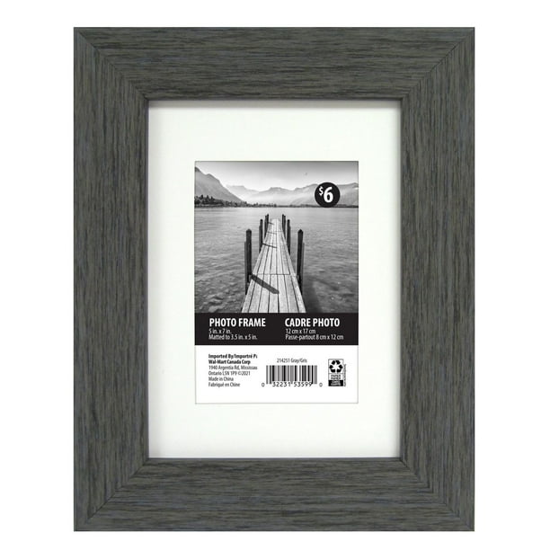 Cadre photo Tinta feutré à gris foncé Texturé gris 
