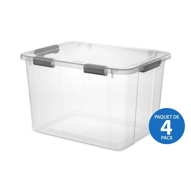 Boîtes De Rangement Empilables Sterilite 6 Quart - Lot De 10 - Plastique Blanc, Pratique