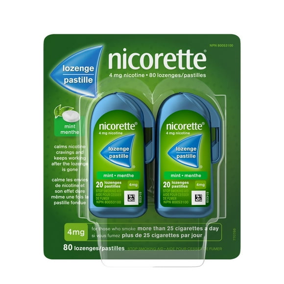 NICORETTE® -pastilles, Menthe, 4 mg, 80 u.