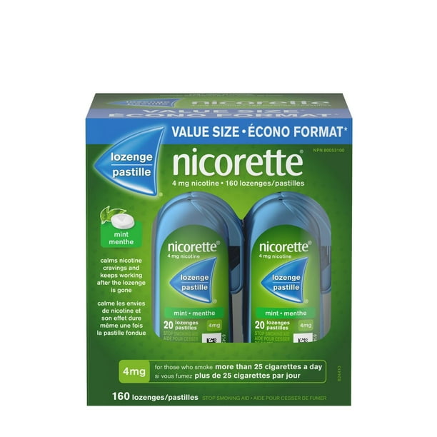 Nicorette Nicotine Lozenges, Quit Smoking Aid, Mint, 4mg, 160 Count