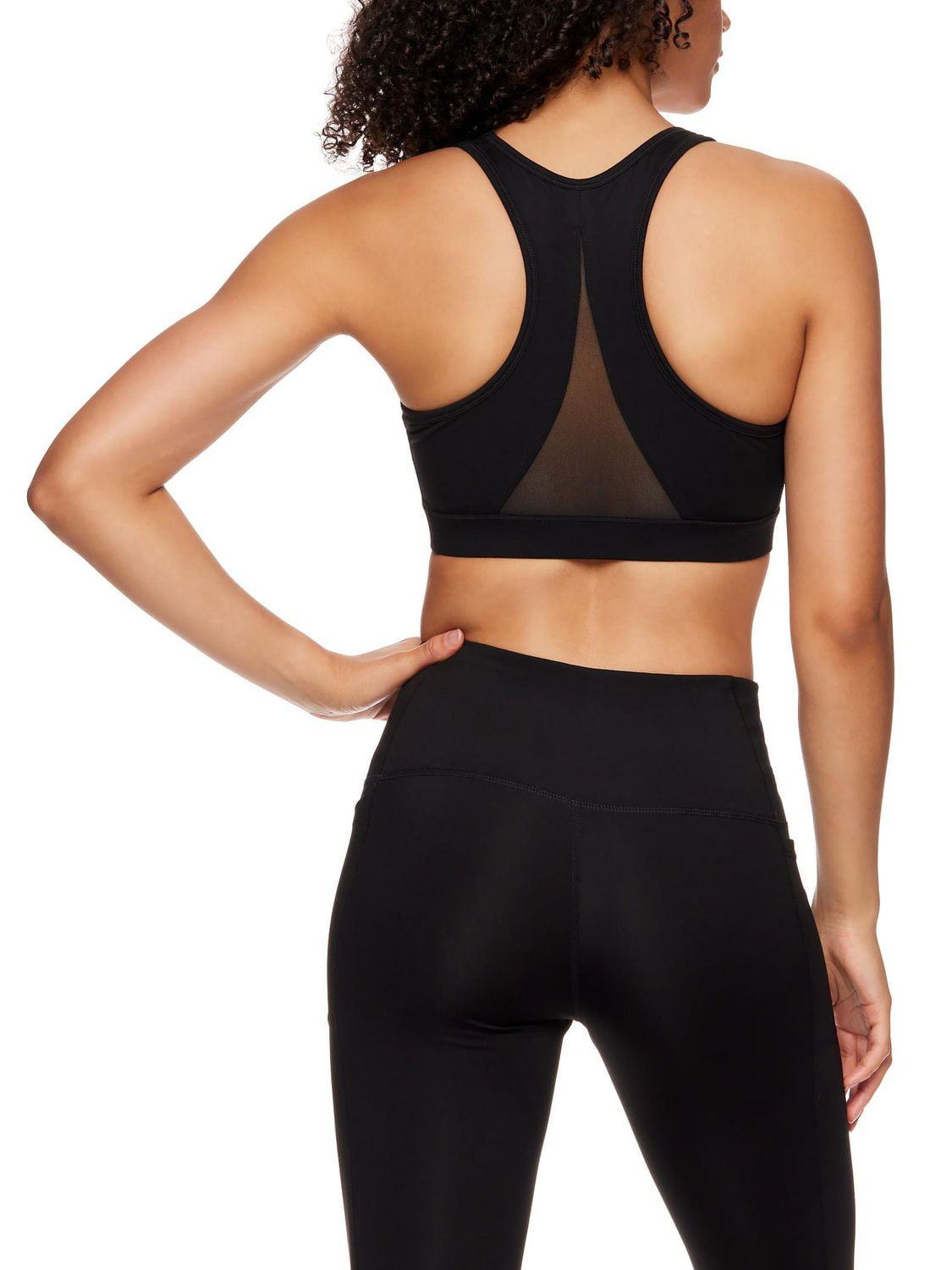 Reebok Women's Stronger Sports Bra with Mesh Panel and Removable Cups