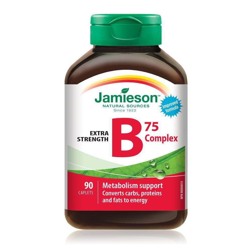 Jamieson Laboratories Jamieson Vitamin B Complex 75 mg Caplets, 90 caplets