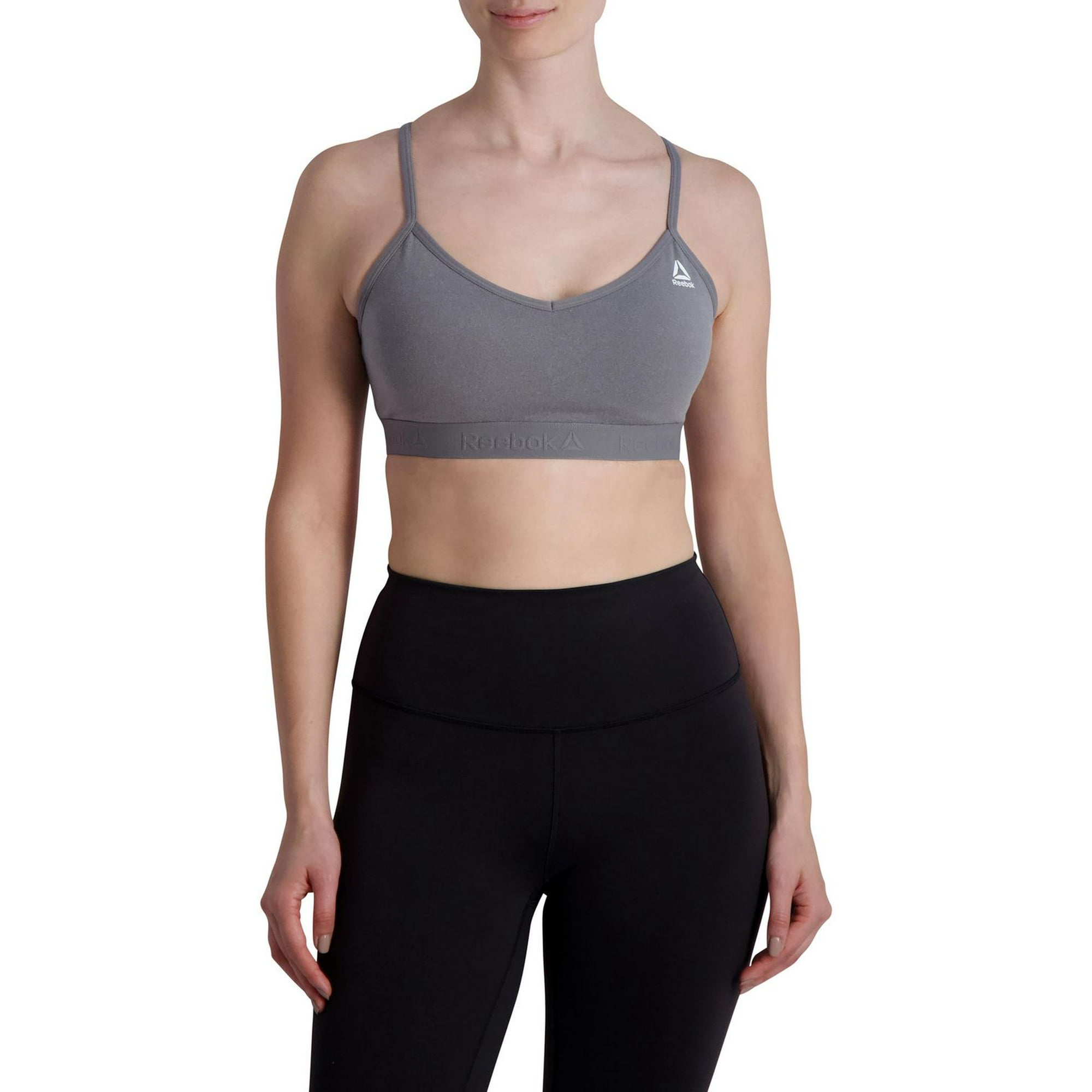 Reebok Women's Strappy Longline Sports Bra - Racerback High Impact Bralette  w/Removable Cups - Grey Heather Challenger, X-Large : : Clothing,  Shoes & Accessories
