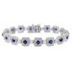 Bracelet Miadora en saphir blanc et bleu synthétique 5.80 carat et argent sterling, 7" – image 1 sur 1