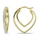 Boucles d'oreilles anneau tombante Miadora en diamants 0.20 carat et argent sterling plaqué jaune – image 1 sur 1