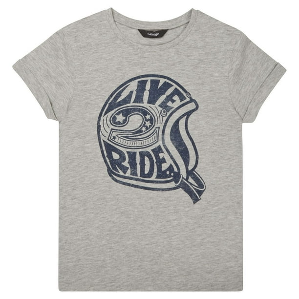 T-shirt à imprimé « live 2 ride » George British Design pour garçons