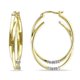 Boucles d'oreilles anneaux Miadora en diamants 0.10 carat et argent sterling plaqué jaune – image 1 sur 1