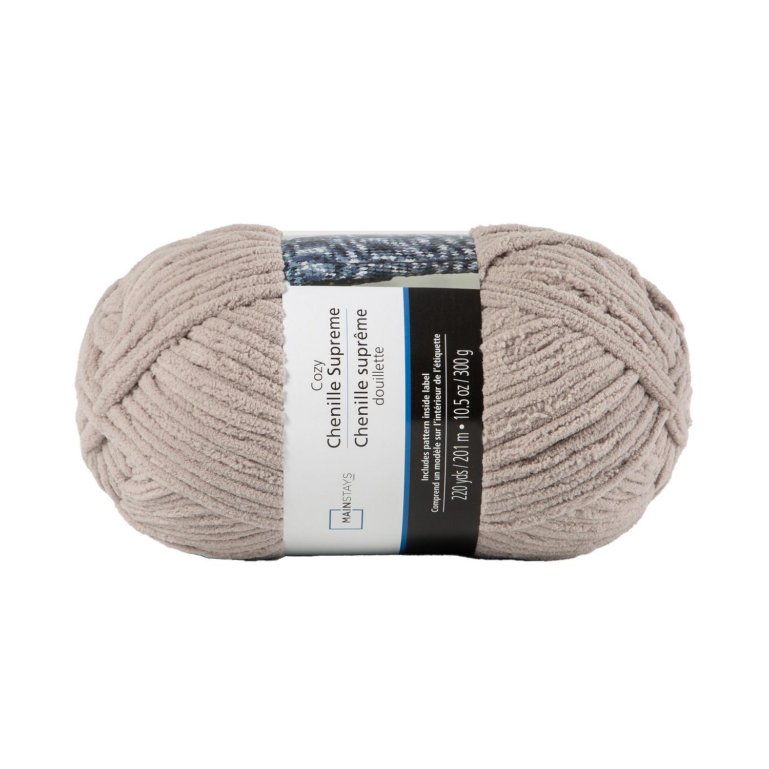 MAINSTAYS cozy ocean chenille yarn, Polyester 100% yarn