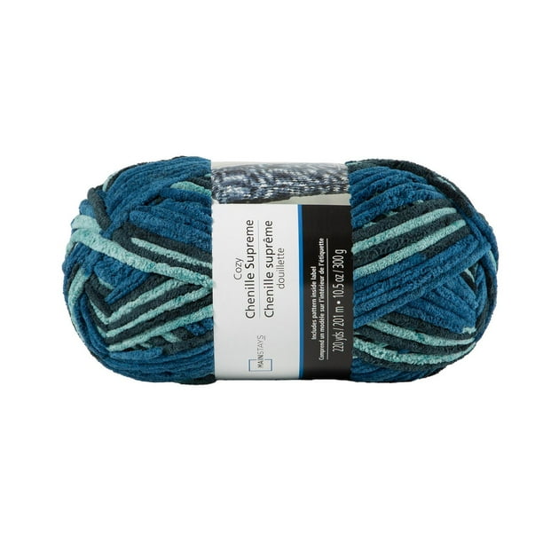 MAINSTAYS cozy ocean chenille yarn, Polyester 100% yarn - Walmart.ca