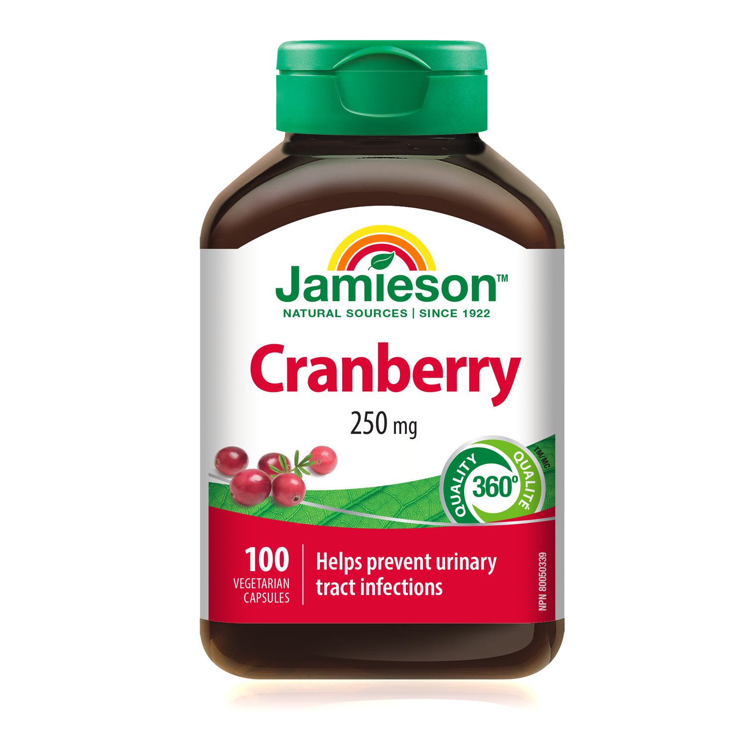 Jamieson Cranberry Capsules, 250 mg, 100 Count