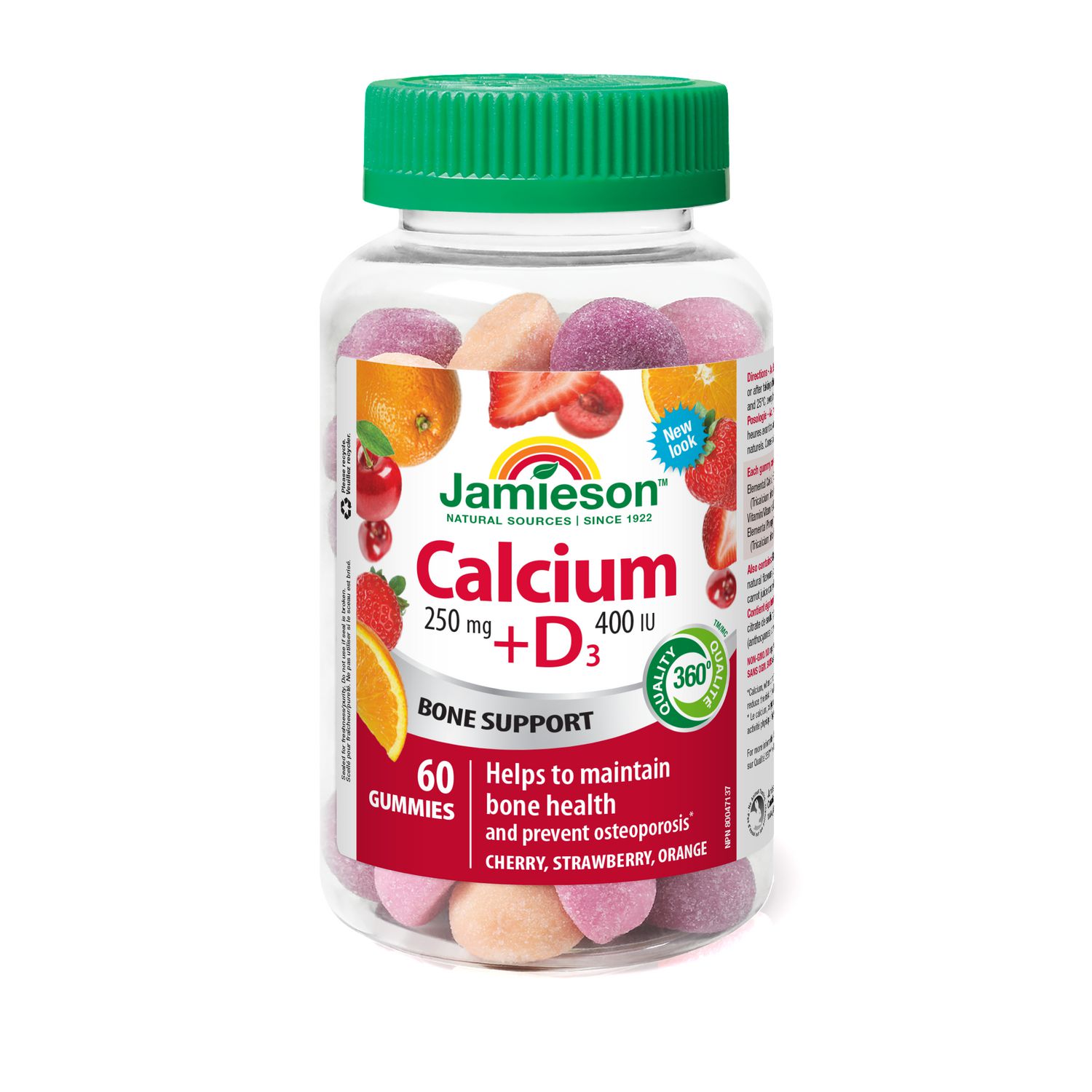 Jamieson gummies calcium avec vitamine D3, 60 gummies