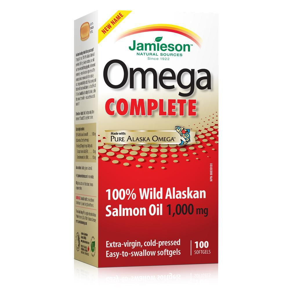 Jamieson Omega Complete Wild Alaskan Salmon Oil 1000 mg Walmart Canada