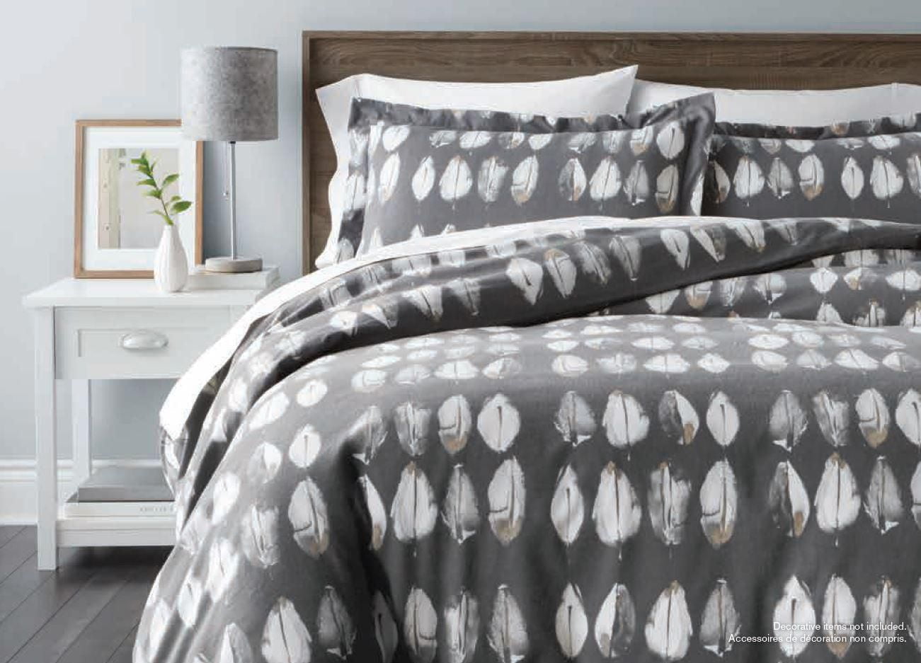 hometrends Flannel Fall Leaf Duvet Cover Set Walmart Canada