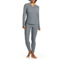 thumbnail image 1 of U.S. Polo Assn. Women's Ribbed Henley Long Underwear Thermal Set *Online Exclusive, 1 of 6