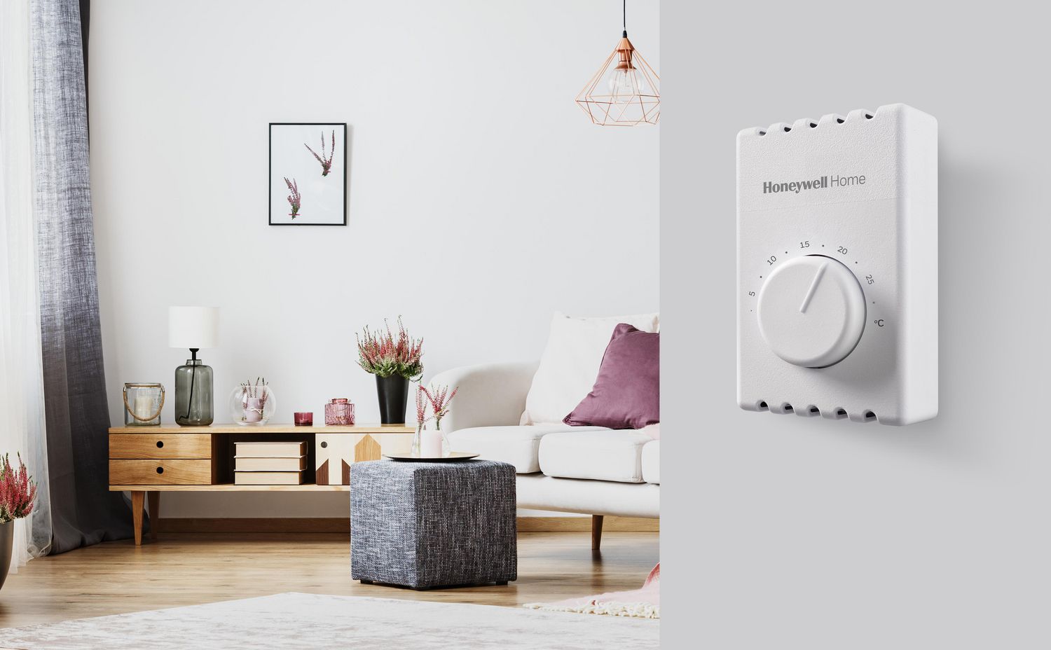 Honeywell Home Thermostat manuel à 2 fils pour plinthes électriques