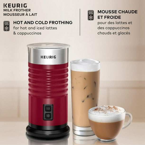 Keurig Milk Frother For Lattes And Cappuccinos, Features Hot And Cold  Function, Black