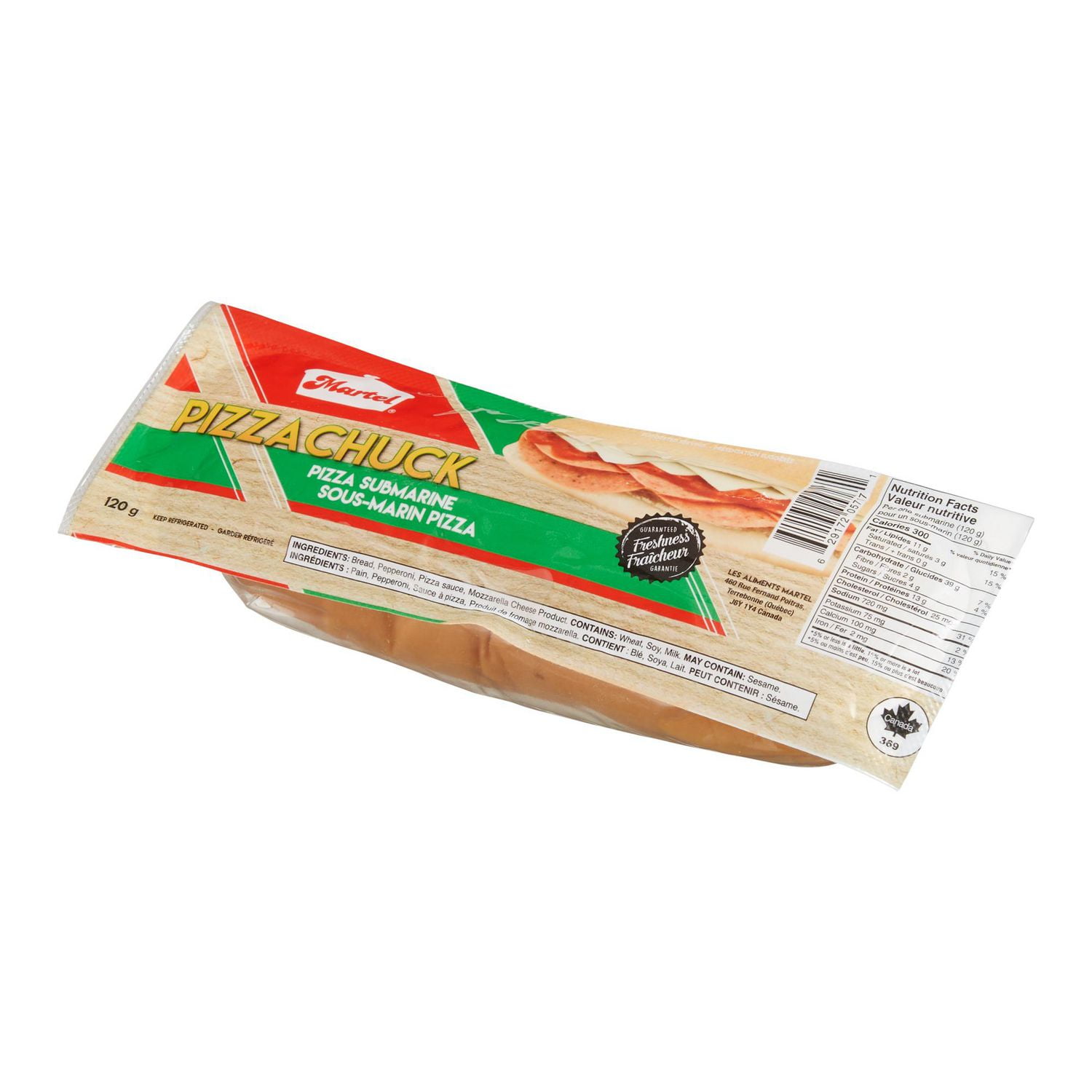Sous-marin pizza Chuckwagon Martel 120 g