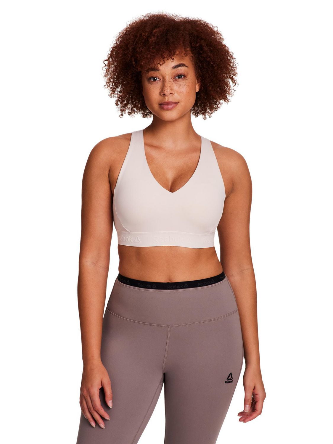 Reebok Women's Stronger Printed Sports Bra With Removable Cups