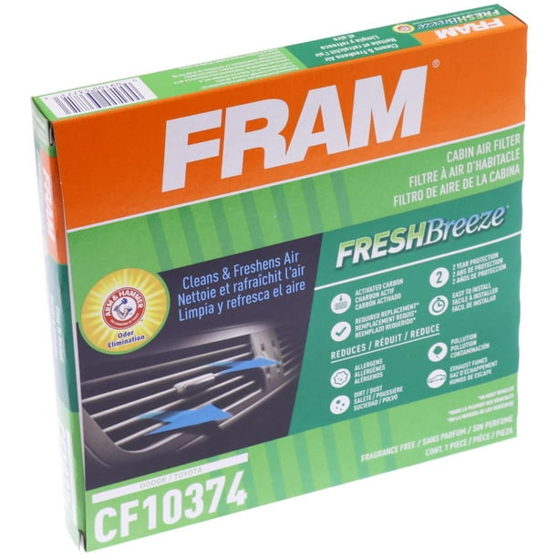 Filtre à air d’habitacle FCF10374 Fresh BreezeMD de FRAM(MD) Bicarbonate de soude Arm & Hammer