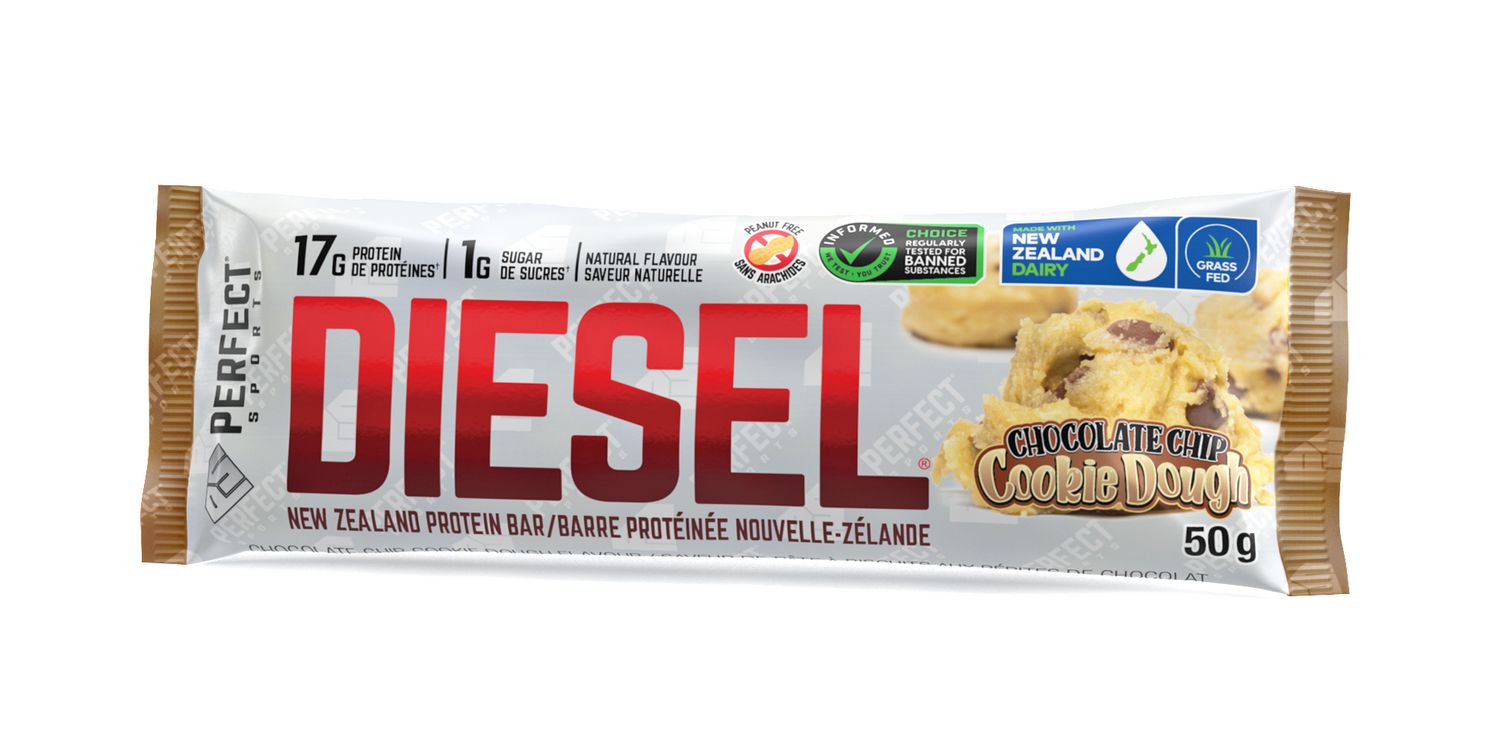 DIESEL  New Zealand Protein Bar,  Chocolate Chip Cookie Dough