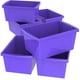 Storex bac de rangement 5.5 Gallon (21l) violet, lot de 6 – image 1 sur 9