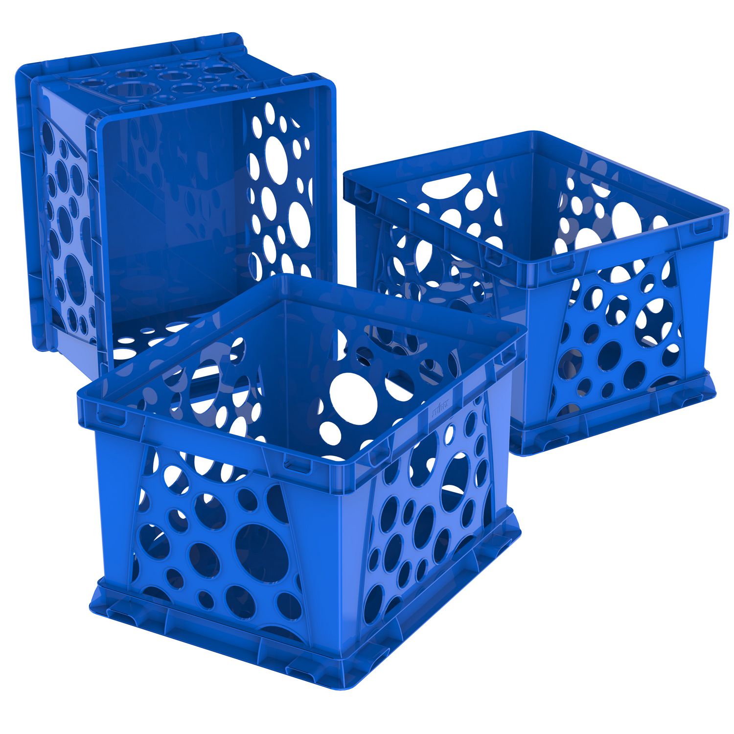 Storex Mini Crate /School Blue (3 units/pack) Walmart Canada