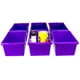 Storex bac de rangement 5.5 Gallon (21l) violet, lot de 6 – image 3 sur 9