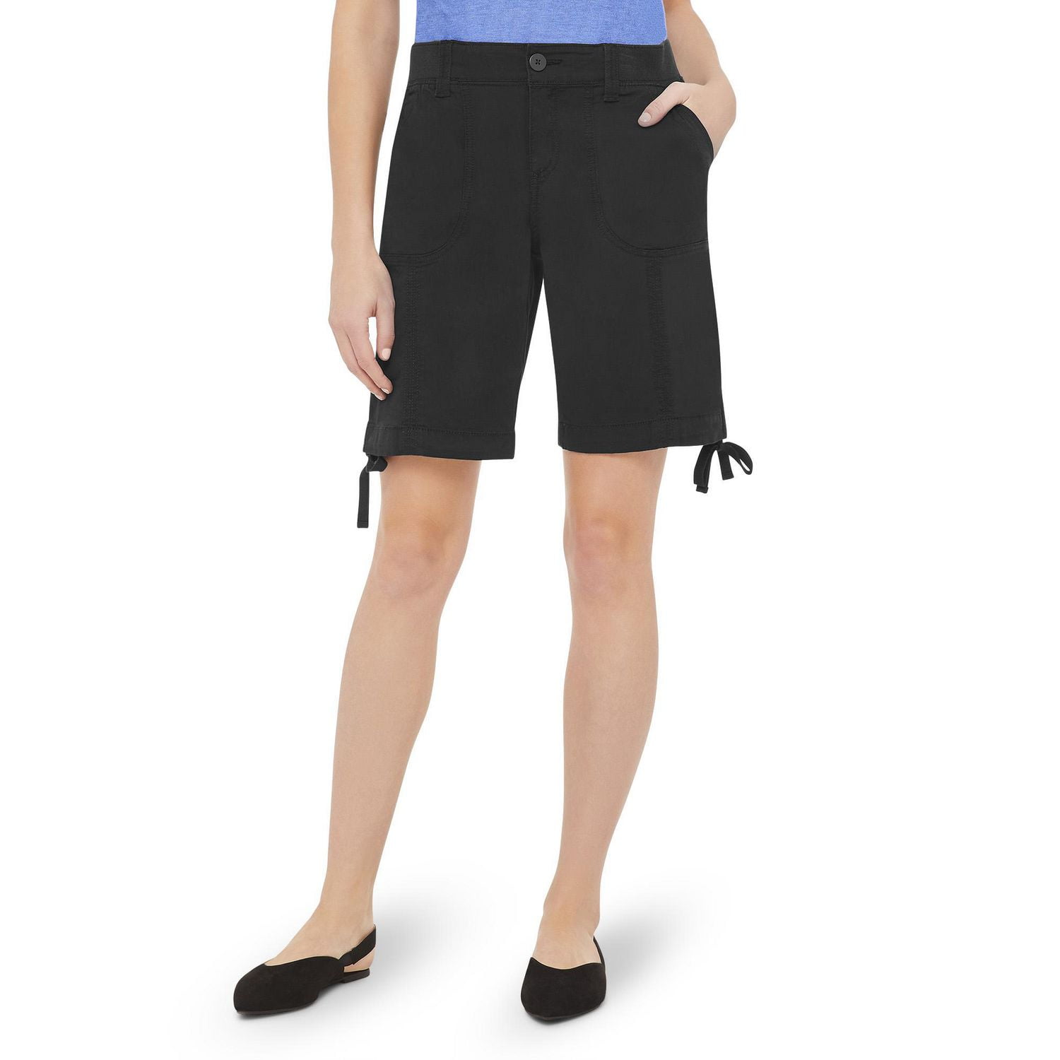 Women's Rib Waist Bermuda Shorts Walmart Canada