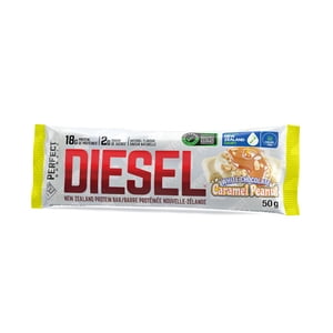 DIESEL New Zealand Protein Bar, White Chocolate Caramel Peanut 50g/bar