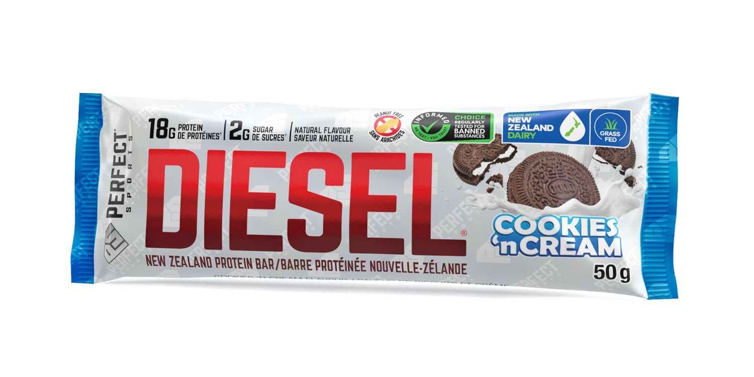 DIESEL New Zealand Protein Bar, Cookies n' Cream 50g/bar