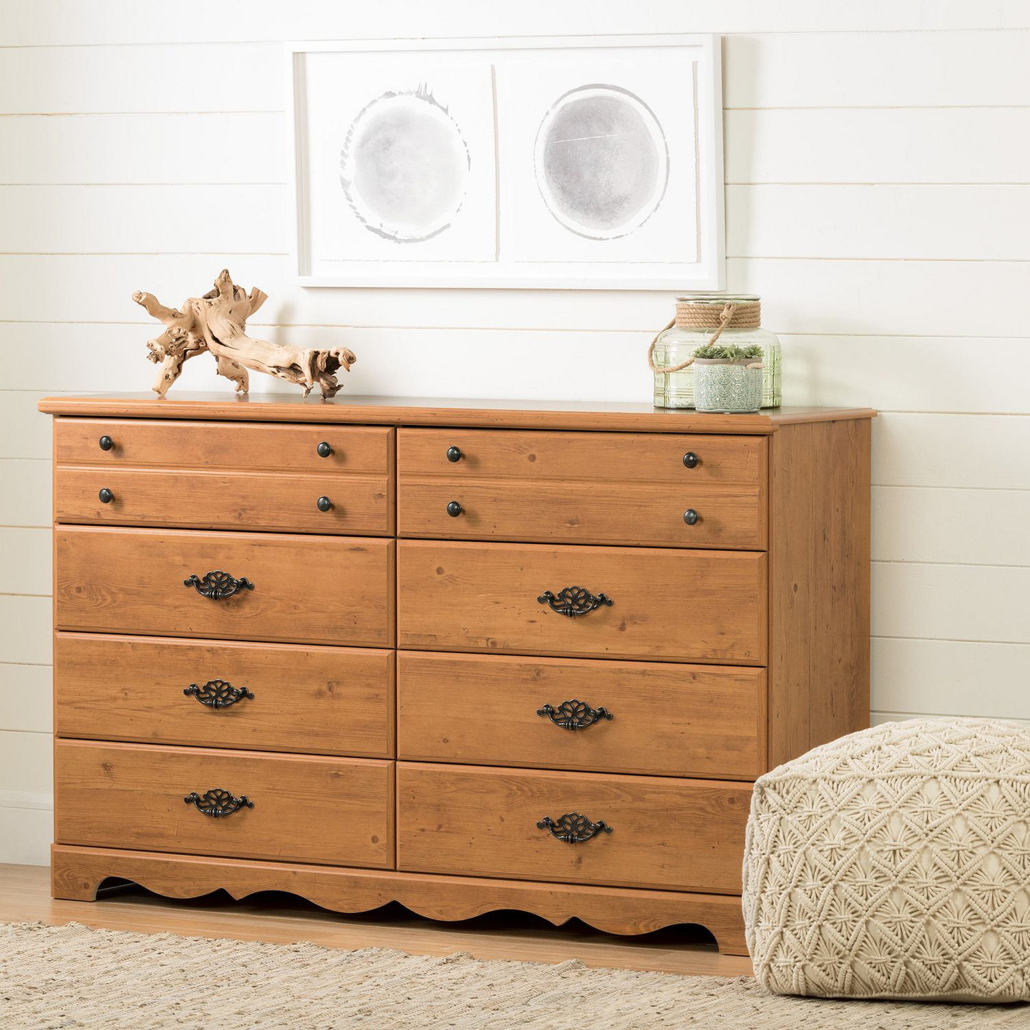 South Shore Prairie Collection Dresser Country Pine Finish