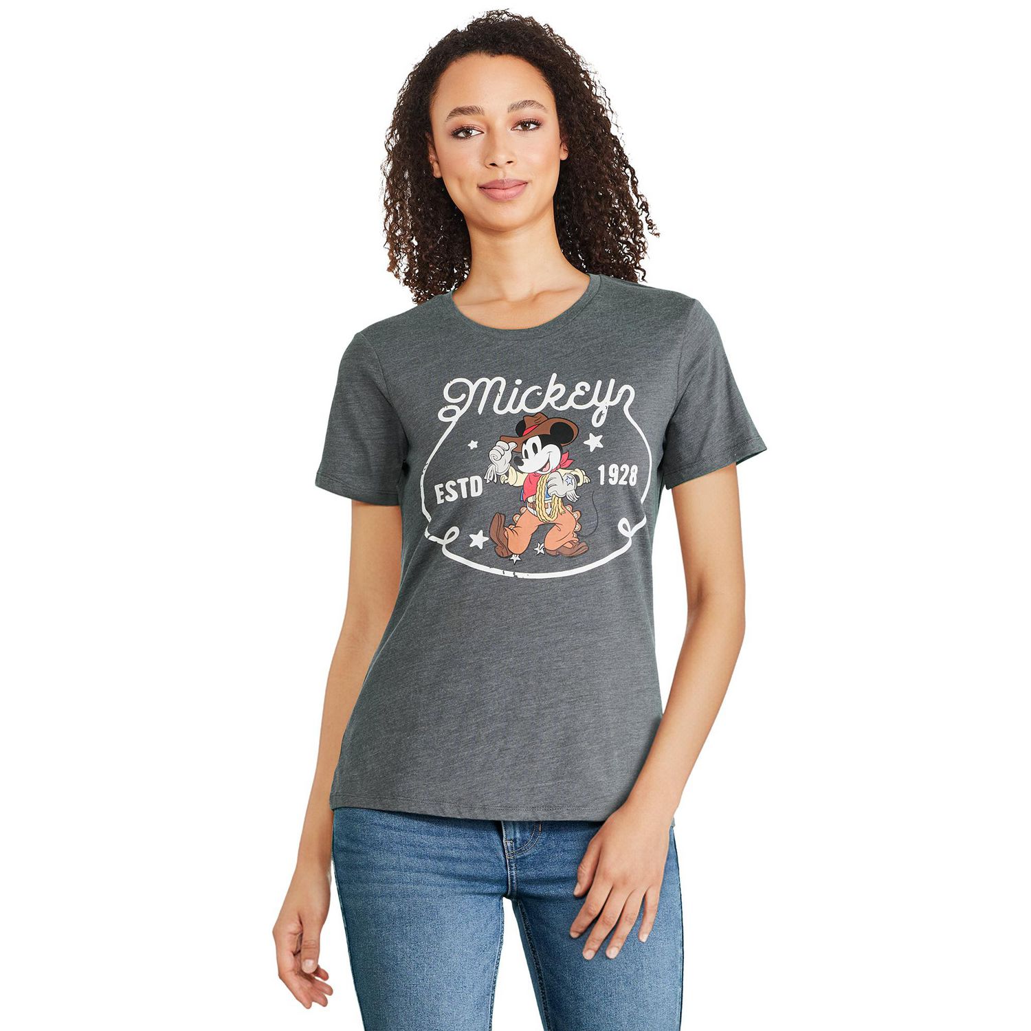 T-shirt avec imprimé graphique Mickey Mouse Disney pour femmes