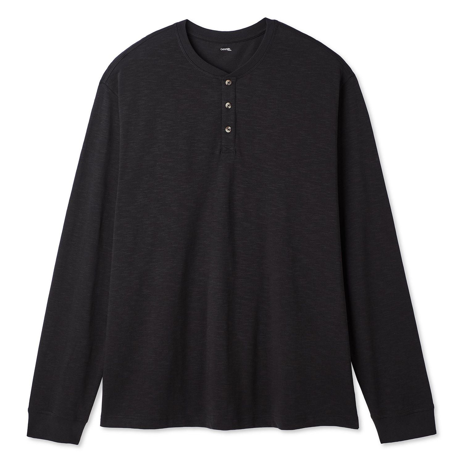 George Big Men's Long Sleeve Henley Tee