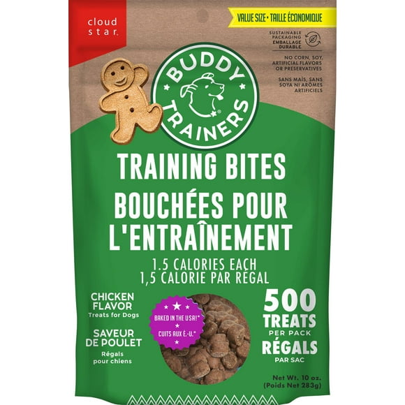 Bouchées douces et moelleuses Buddy Biscuits pour le dressage des chiens, au poulet, sachet de 10 oz. Buddy Biscuits pour le dressage