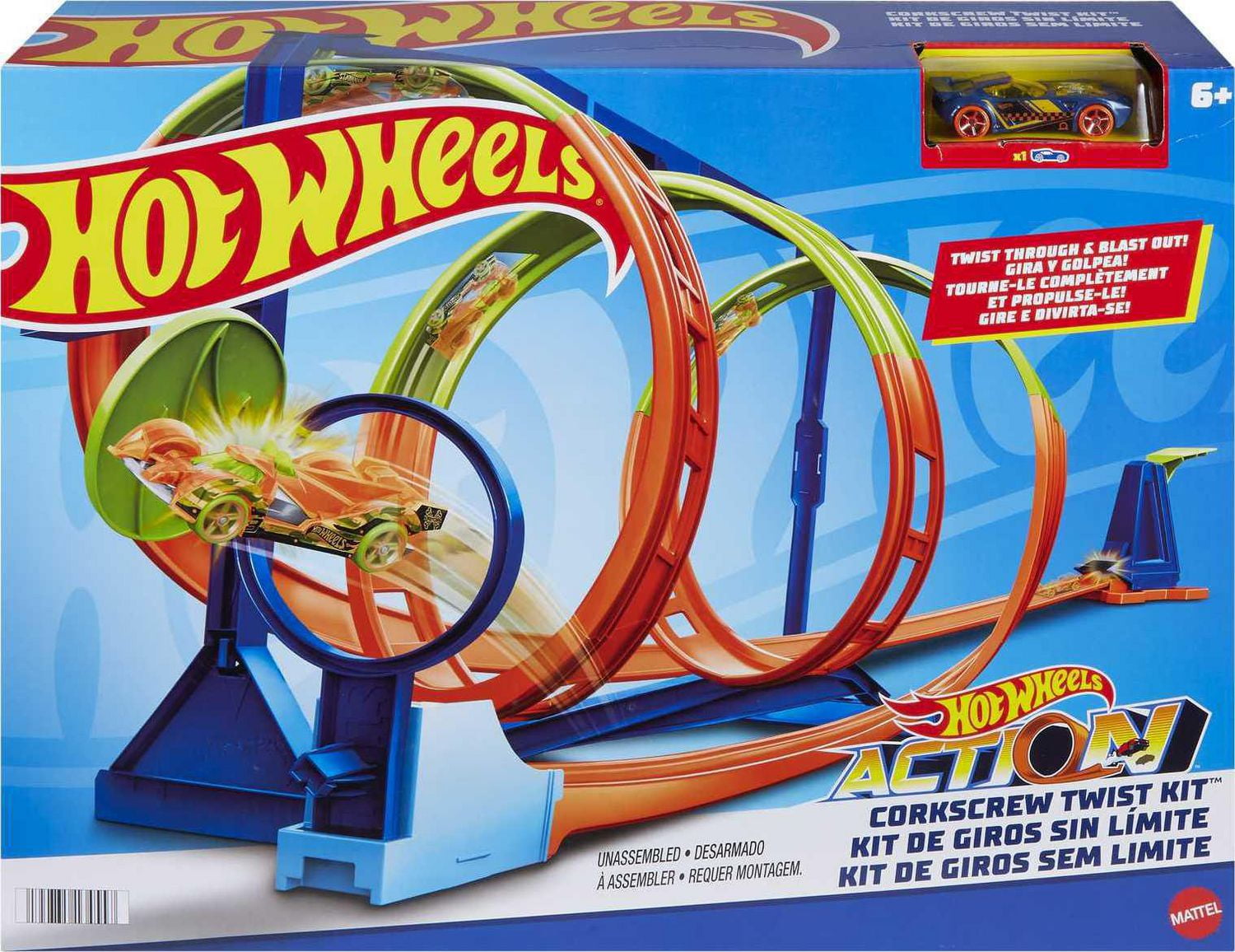 Hot wheels best sale corkscrew crash walmart