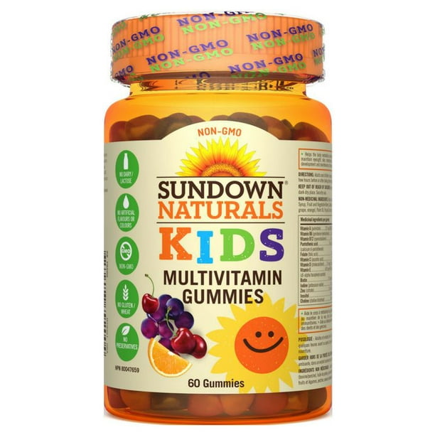 Sundown Naturals KIDS Multivitamines Gélifiés Sans-OGM 60 Gélifiés