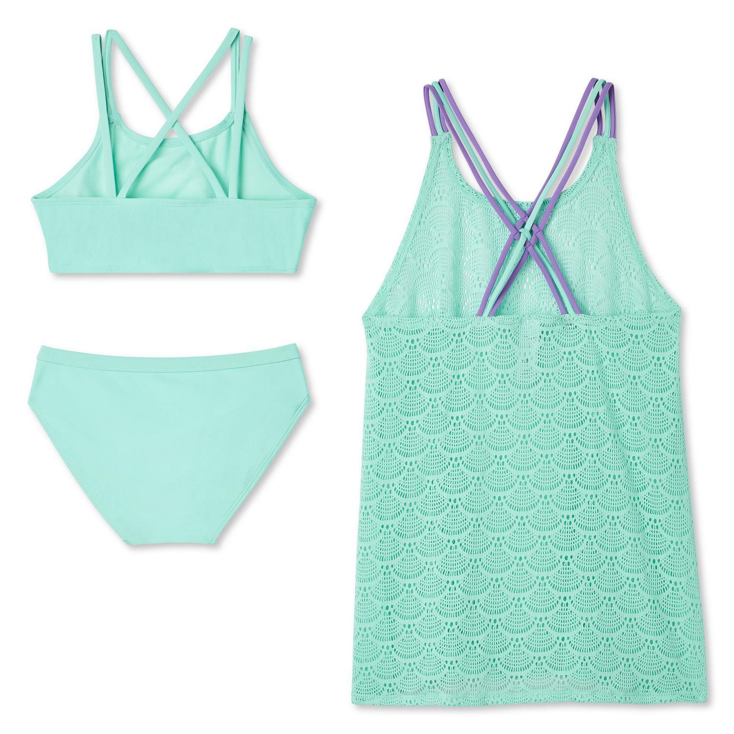 George Girls' 3-Piece Mermaid Bikini Set