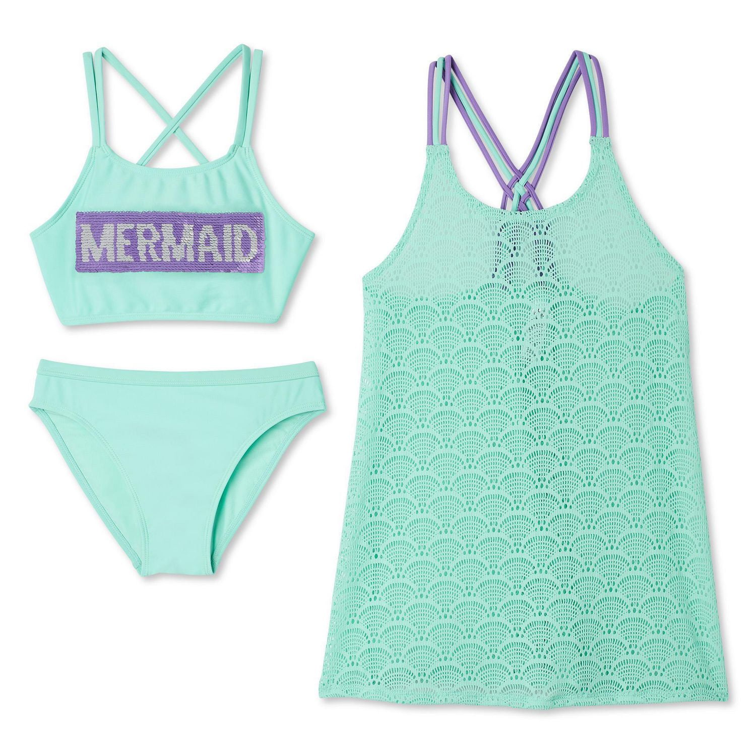 George Girls' 3-Piece Mermaid Bikini Set