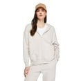 thumbnail image 1 of No Boundaries Women's Oversized Full Zip Hoodie, 1 of 6