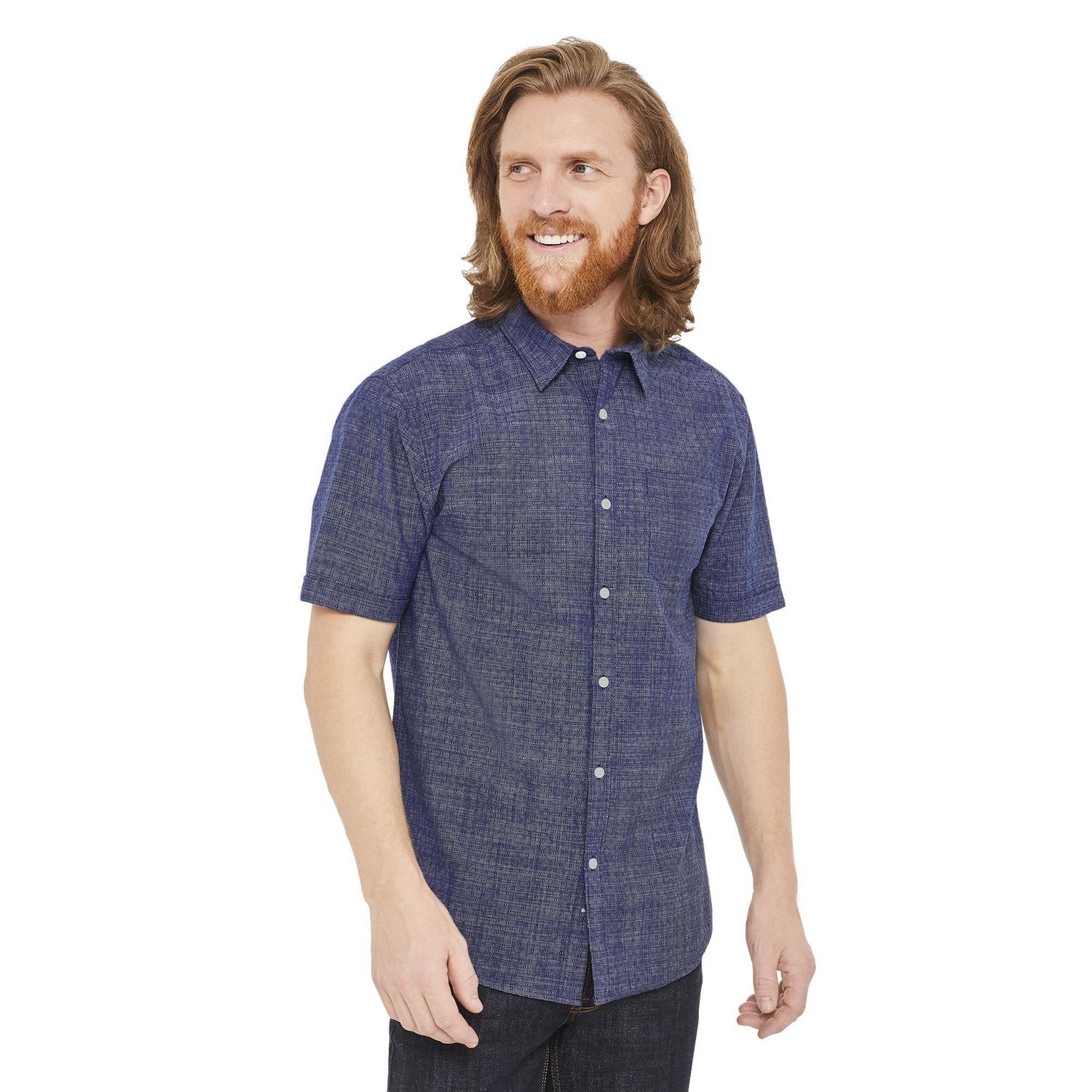 George Men's Short Sleeve Cuffed Shirt | Walmart Canada