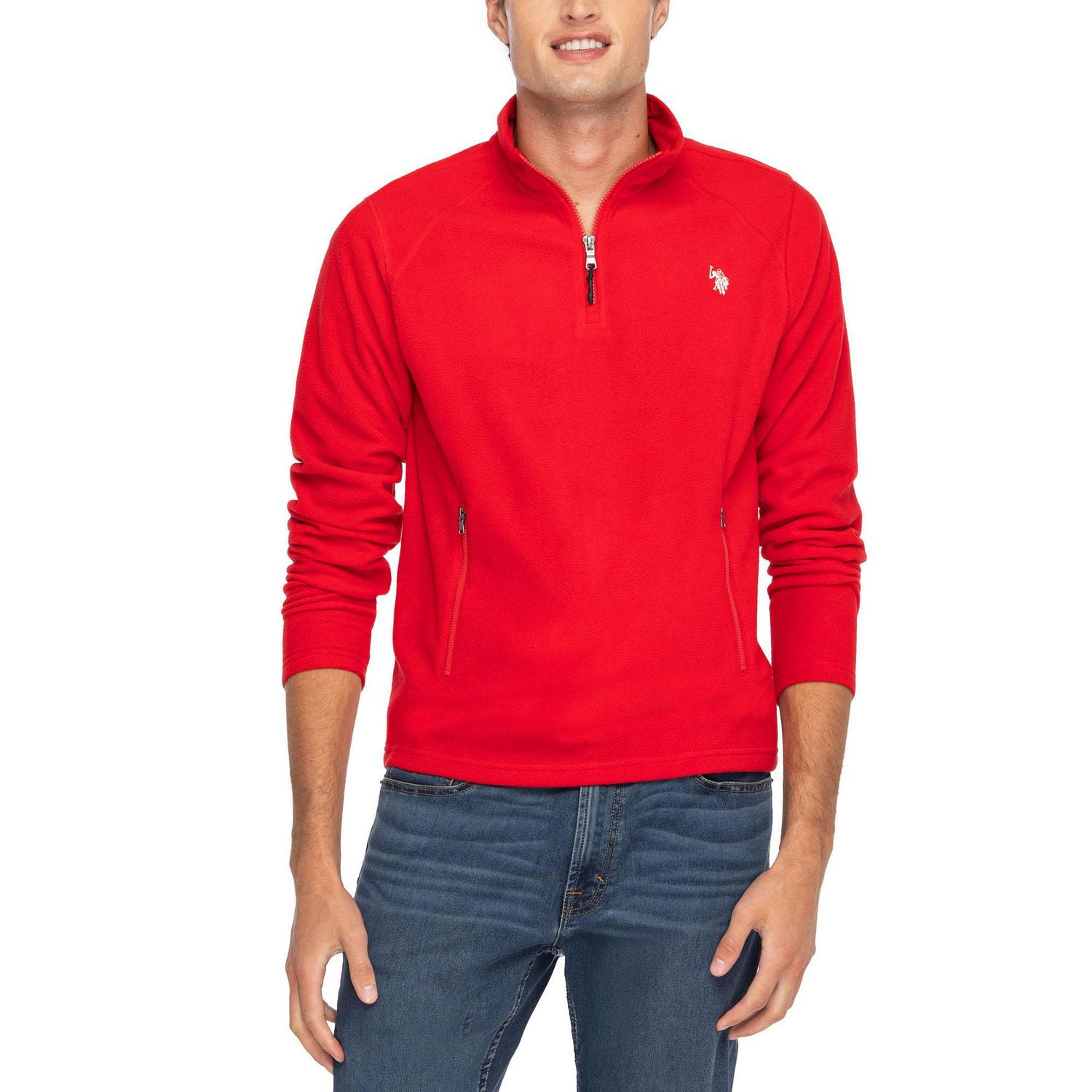 U.S. Polo Assn. – Pull homme en polaire à quart de zip