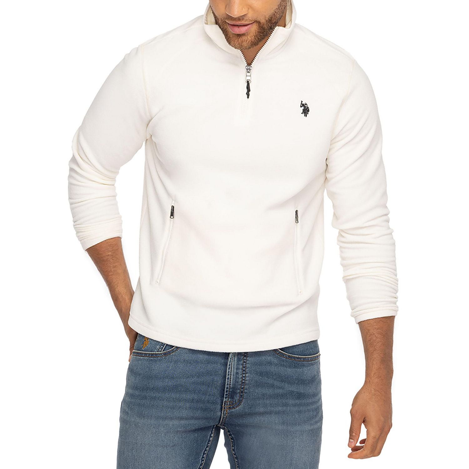 U.S. Polo Assn. Men's Polar Fleece Quarter Zip Pullover