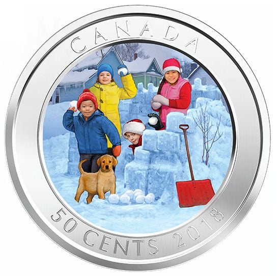 Combat en boule de neige en 3D par la Monnaie royale canadienne