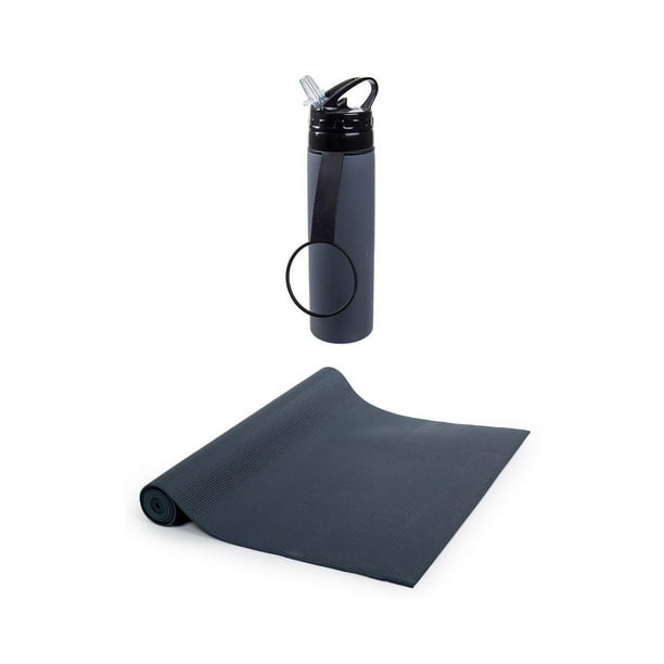 Bodico Non-Slip Yoga Mat and Silicone Sports Water Bottle Set