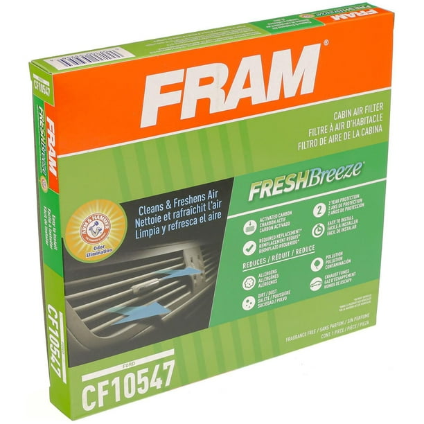 Filtre à air d’habitacle FCF10547 Fresh BreezeMD de FRAM(MD) Bicarbonate de soude Arm & Hammer