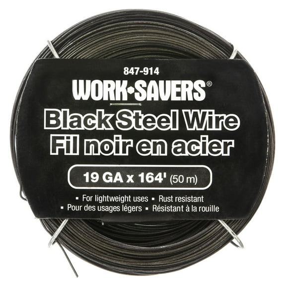 Hardware Essentials Black Steel Wire, 19 GA x 164'