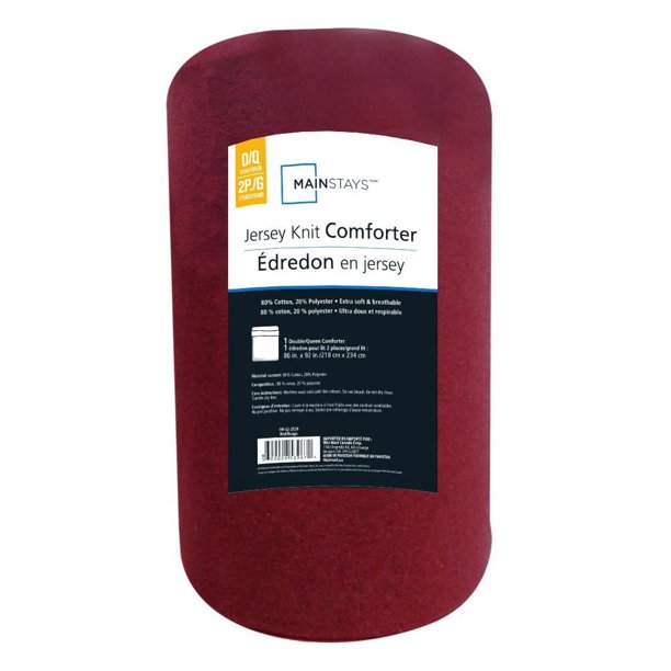 Mainstays Jersey Knit Comforter Set, Sizes Double/Queen and Twin/Twin