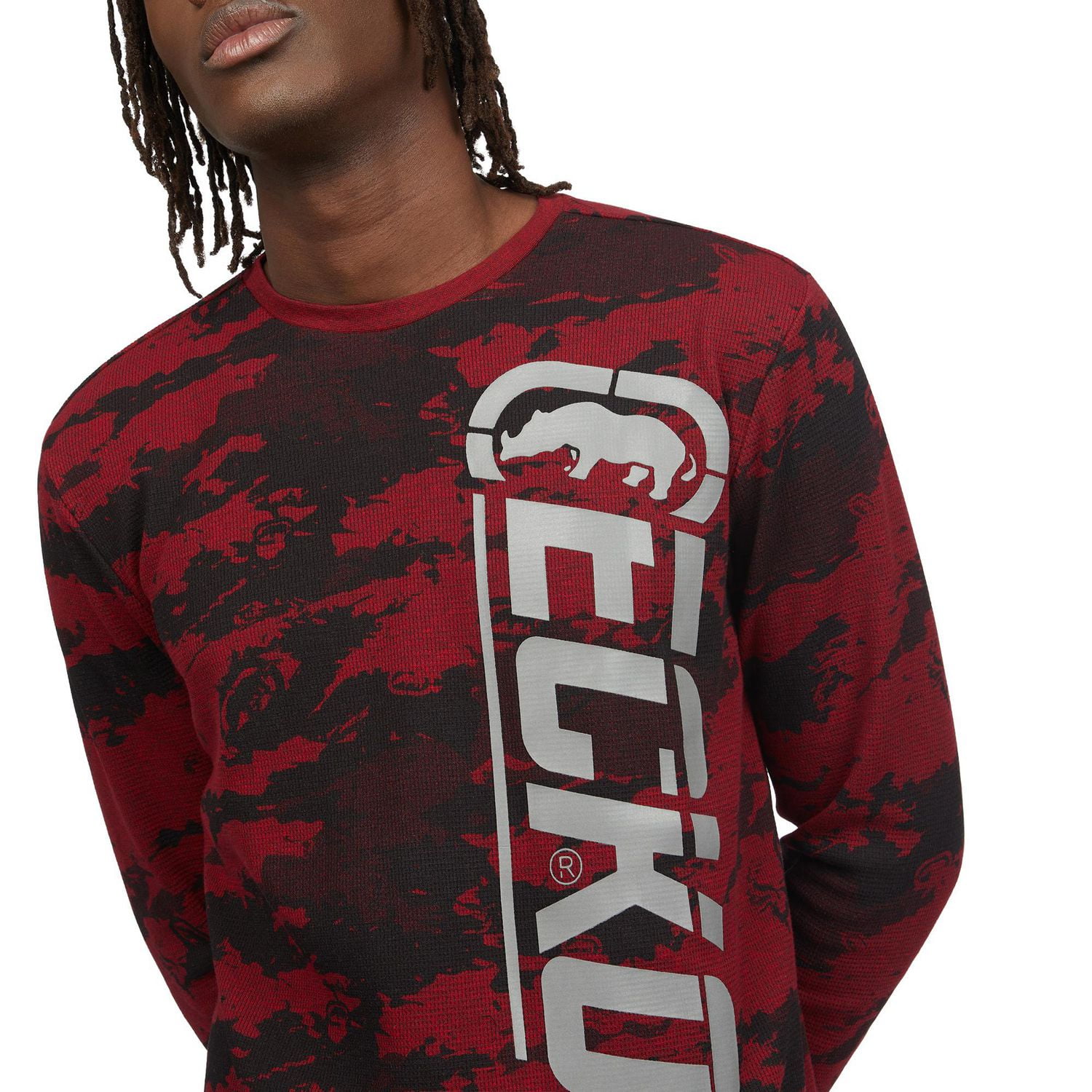 ECKO UNLTD Men’s Camo Crew Neck Thermal Sweater