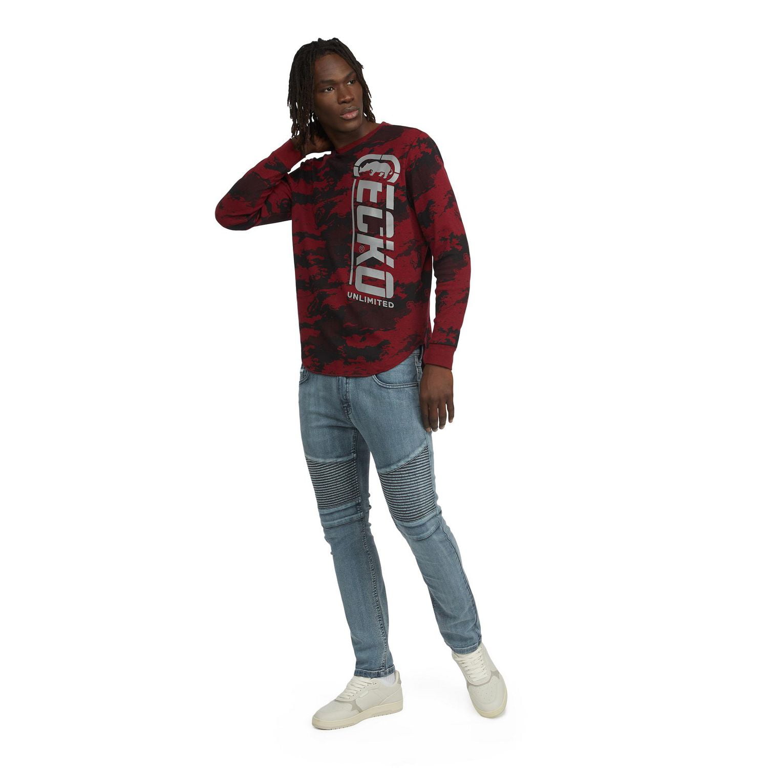 ECKO UNLTD Men’s Camo Crew Neck Thermal Sweater