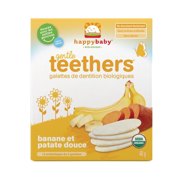 Happy Family Happy Baby Gentle Teethers Banana And Sweet Potato Organic Teething Wafers Walmart.ca